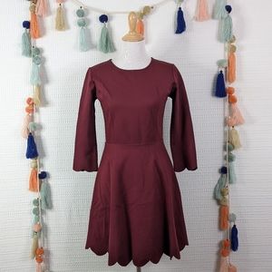LuLu's Scalloped Mini Dress